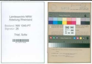 Entnazifizierung Sofie Thiel , geb. 24.02.1901 (Postbeamtin)