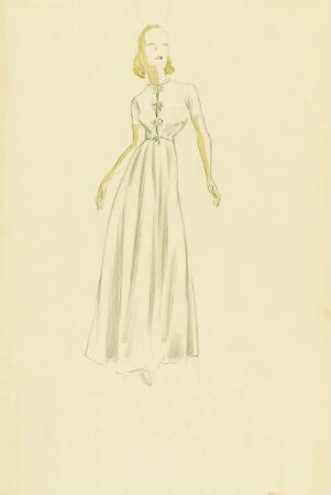 Dame in weißem Kleid