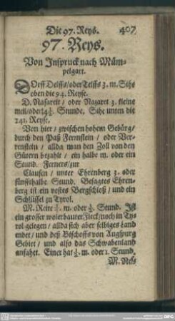 97. Reys. Von Inspruck nach Mümpelgart