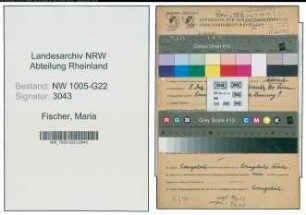 Entnazifizierung Maria Fischer , geb. 09.12.1899 (Kauffrau)