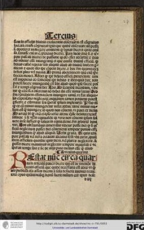 Restat nunc circa quartum articulum pauca dicere qui est de intentione dicendi officium, que quidem necessaria est...