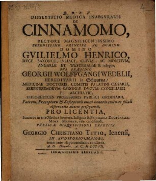 Diss. med. de cinnamomo
