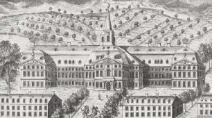 Prospect des Churfürstl. Saechs. Jagd und Lust Schlosses Hubertusburg : Schloss Hubertusburg. Prospekt des kurfürstlichen Jagd- und Lustschlosses