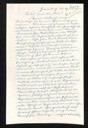 Schreiben von Joseph Kerz an Ernst Schüz