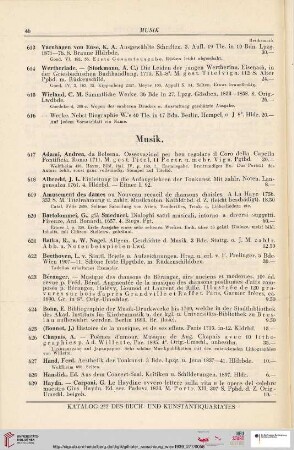 Musik (Nr. 617-654)
