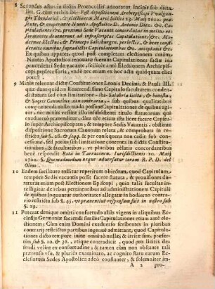 Sacra Congregatione Concilij Salisburgen. Capitulationum. : Inter Celsiss., & Reuerendiss. D. Archiepiscopum Principem Salisburgen. Et Illustriss. & Reuerendiss. Capitulum eiusdem Ecclesiae. Responsio Iuris
