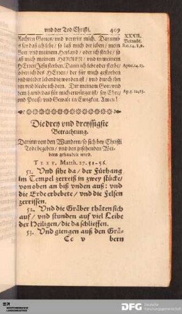 Die drey und dreyssigste Betrachtung [...].