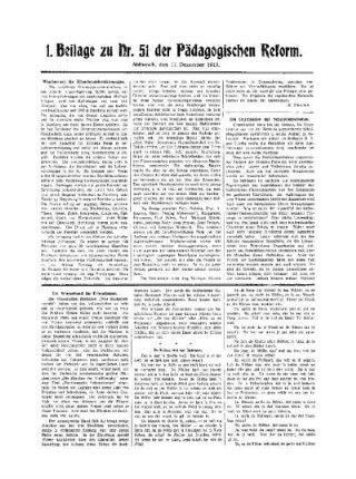 Die Organisation der Schulpflegschaften : 1. Beilage zu Nr. 51 der Pädagogischen Reform