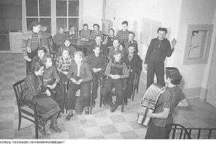 Glashütte. Betriebsberufsschule (BBS) "Makarenko" Glashütte, Februar 1957