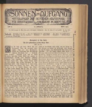 Heft 6. 17. Jahrgang. März 1915
