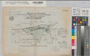 Förde (Lennestadt) Sprenggelatinegebäude der Siegener Dynamitfabrik AG 1885 1 : 2500 33 x 46 kol. Zeichnung Regierung Arnsberg Nr. 1261