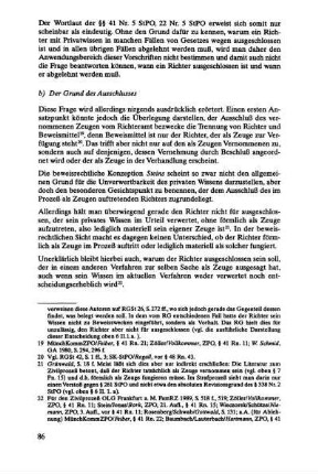 b) Der Grund des Ausschlusses