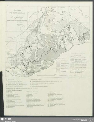 Geologie und Blatteinteilung im Erzgebirge