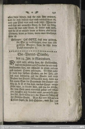 Ehe-Viertel-Stunde, den 24. Jan. in Marienborn