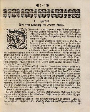Grund-Sätze Der Heraldischen Oder Wapen-Kunst : Zum Gebrauch Der im Xaverianischen Convict Patrum Societatis Jesu Zu Cöllen studierenden Edeln Jugend zusammen getragen, [1]