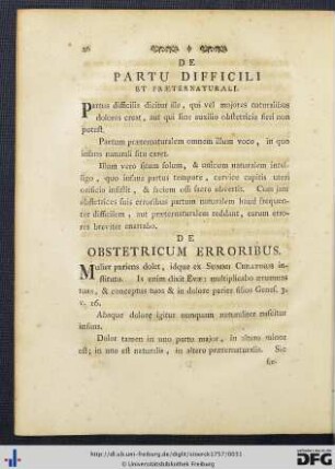 De Partu Difficili Et Praeternaturali.