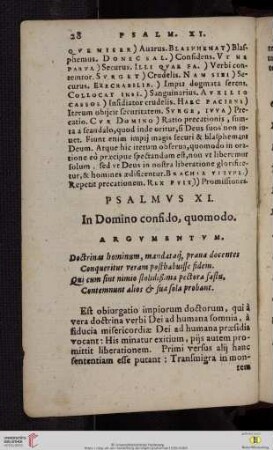 (Psalmvs XI - Psalmvs XX)
