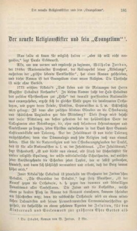 181-198 Der neueste Religionsstifter und sein "Evangelium"