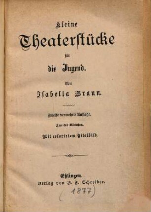 Kleine Theaterstücke für die Jugend, 2