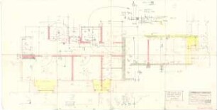 Döllgast, Hans; München; Alte Pinakothek, Wiederaufbau - Grundriss; Querschnitt