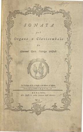 Sonata pel [!] organo o clavicembalo