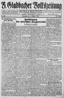 Bergisch Gladbacher Volkszeitung. 1906-1929