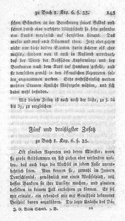 Fünf und dreißigster Zusatz zu Buch 1. Kap. 6. §. 35.