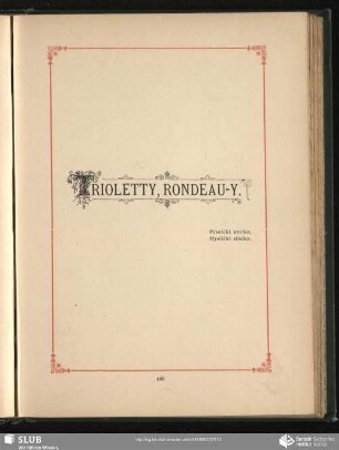 Trioletty, Rondeau-Y
