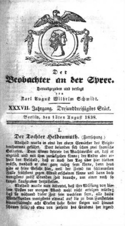 33. Stueck, 13. April 1838
