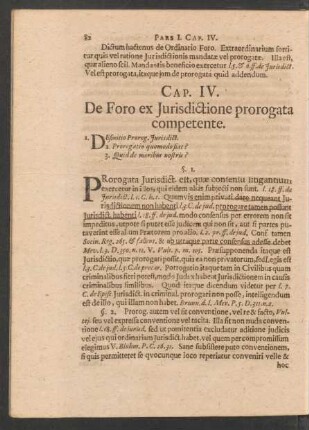Cap. IV. De Foro ex Iurisdictione prorogata competente.