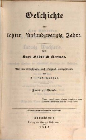 Geschichte der letzten fünfundzwanzig Jahre, 2