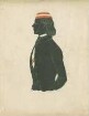 Karl von Hamel (als Student?), Silhouette in Profil