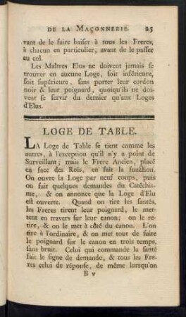 Loge De Table