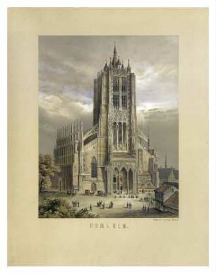 Münster. Westfassade. Gebäude des Barfüßerklosters. Um 1870