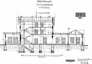 Ebersbach (Fils): Empfangsgebäude Längenschnitt