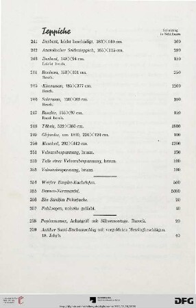 Teppiche (Nr. 241-259)