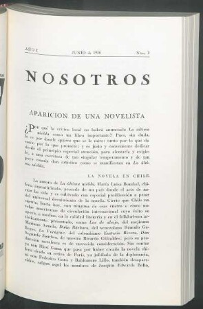 Aparición de una novelista