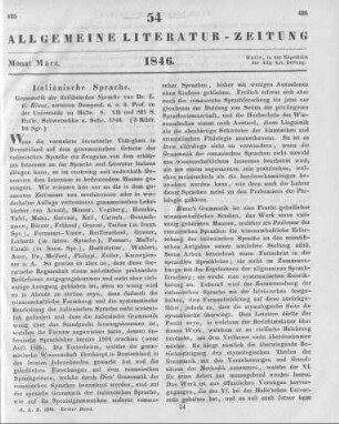 Blanc, L. G.: Grammatik der italiänischen Sprache. Halle: Schwetschke 1844