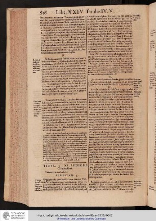 Liber XXIV. Titulus V.
