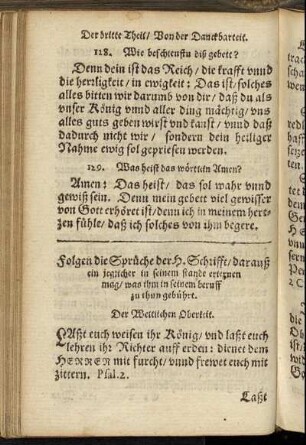 Folgen die Sprüche der H. Schrifft/ darauß ein jeglicher in seinem Stande erlernen mag/ was ihm in seinem beruff zu thun gebührt.