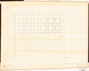 Reichsluftfahrtministerium, Berlin: Saalbau, Wandel-/Ehrenhalle (Staubdecke über der Gefallenenehrung): Grundriss 1:20