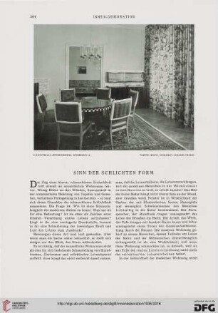 Sinn der schlichten Form