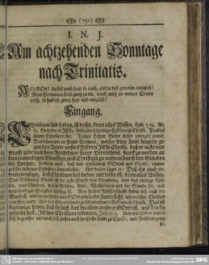 Am achtzehenden Sonntage nach Trinitatis