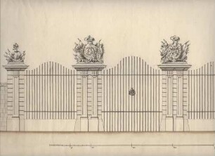 Kirchberg, Schloss: Tor-Entwurf o.B. o.S.