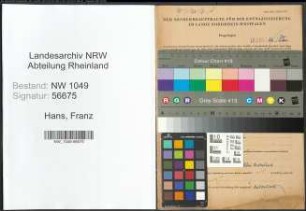 Entnazifizierung Franz Hans , geb. 03.08.1900 (Postbeamter)