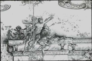 Berlin, Schloss Charlottenburg, Neuer Flügel, Große Galerie (Goldene Galerie), R. 363, Detail eines Ornaments auf dem Gesims.