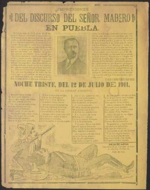 Impresiones del discurso del Señor Madero en Puebla