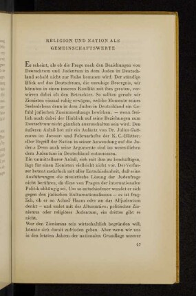Religion und Nation als Gemeinschaftswerte