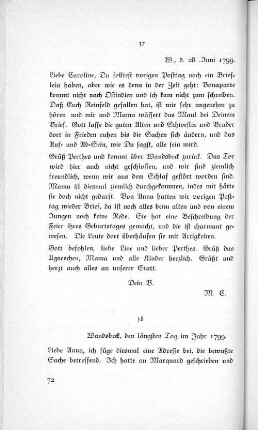 38 Wandsbeck, den längsten Tag im Jahr 1799.