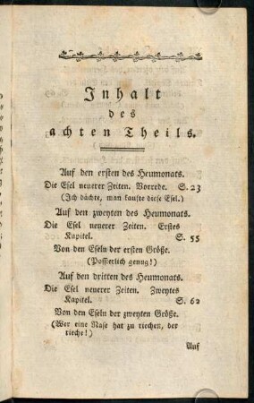 XI-XIV, Inhaltsverzeichnis